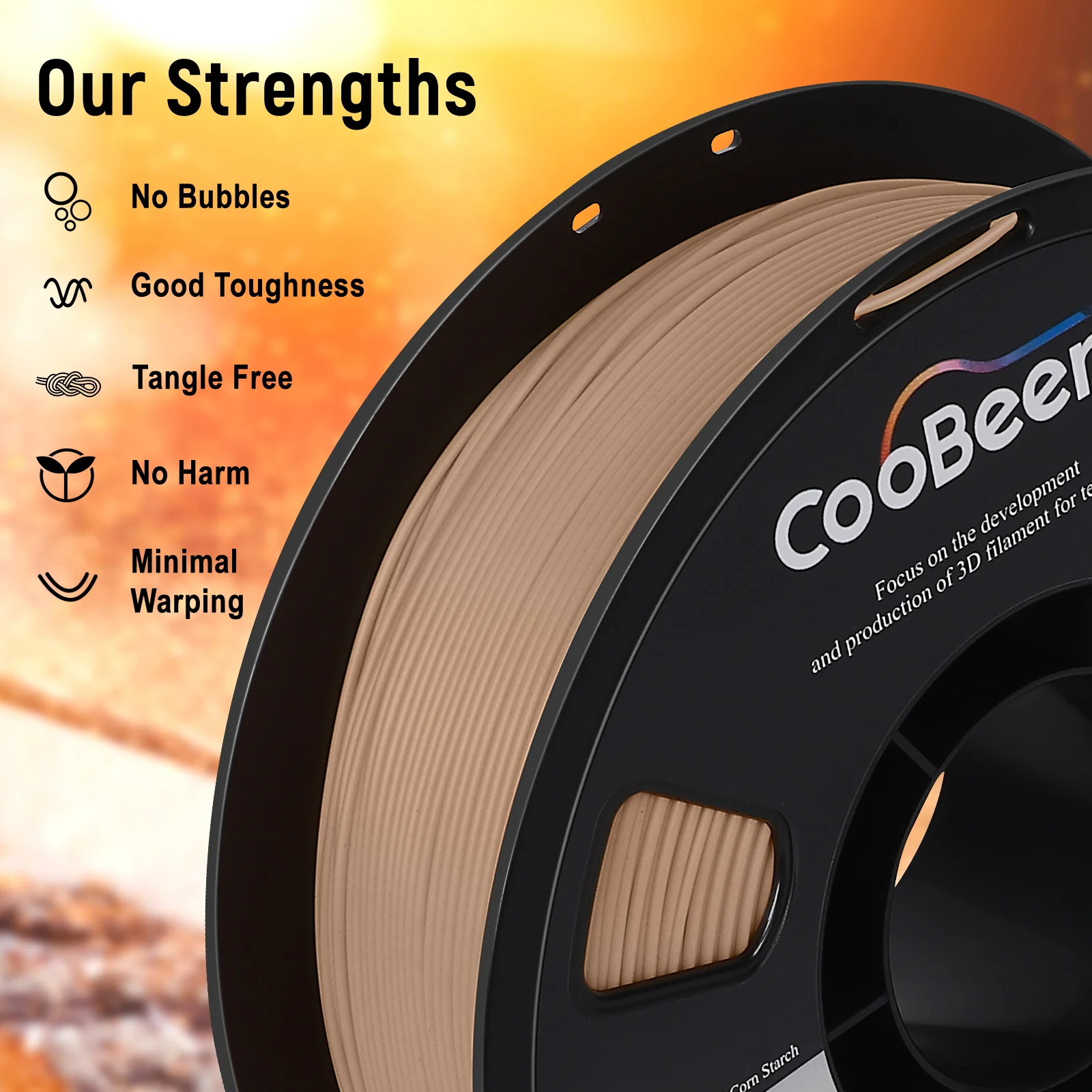 Coobeen Высокое качество 1,75 мм/1 кг деревянной PLA основе нити аккуратно обмотки для 3D принтер по ограничению на использование опасных материалов в производстве 3D принт нить завод