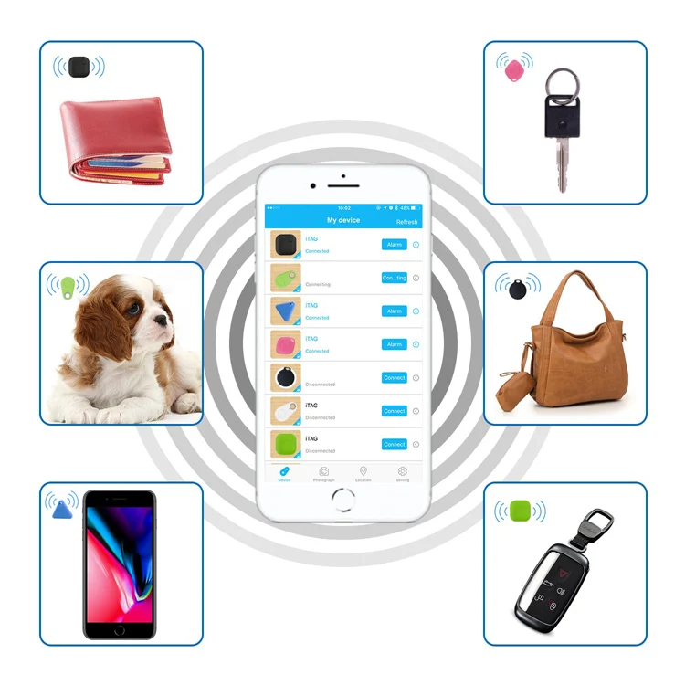 Anti Lost Smart Wallet Key Finder Bluetooth Pet Dog Tracker