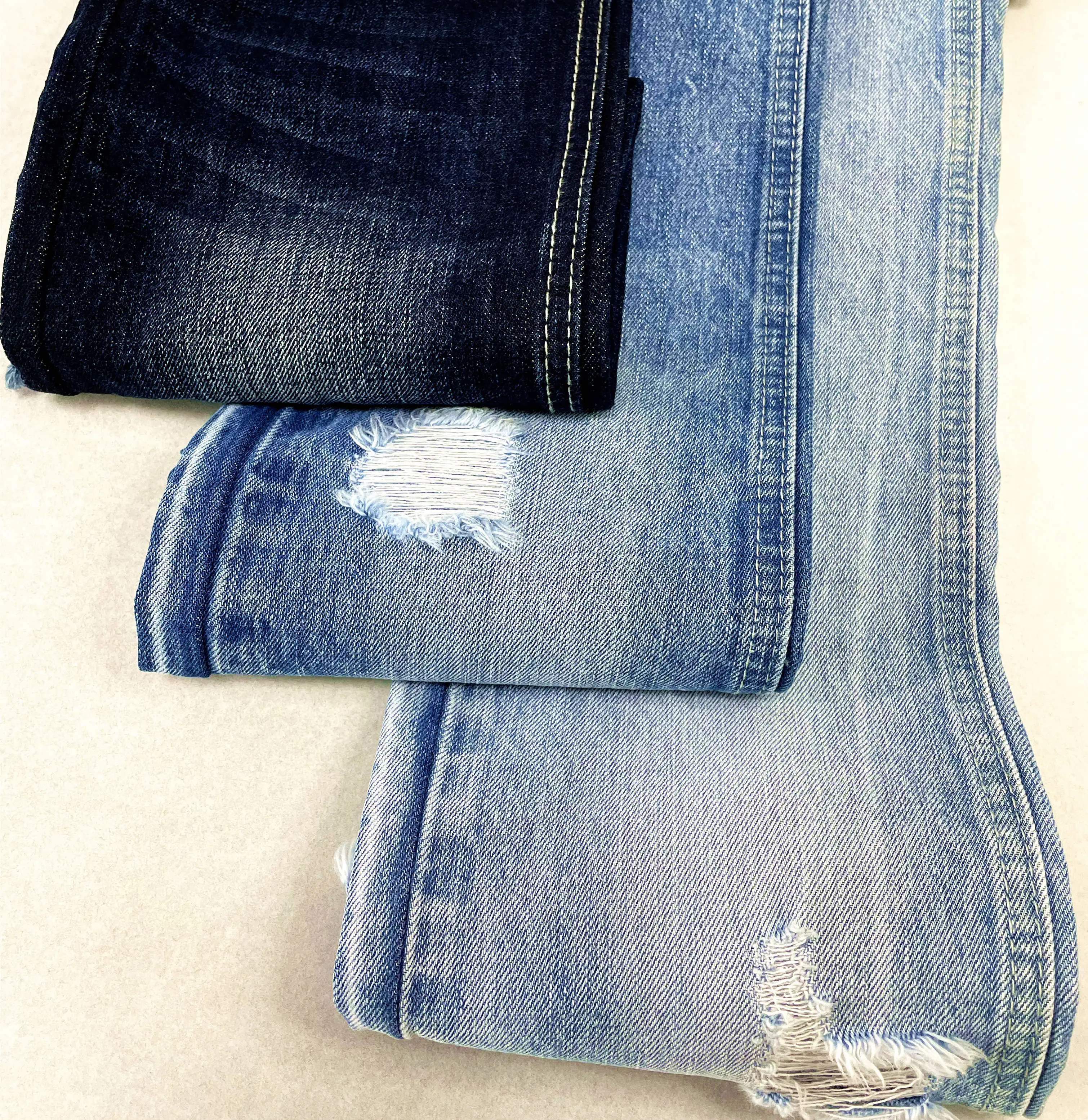 100% cotton Korea twill denim warp slub 13 oz heavy denim jeans fabric