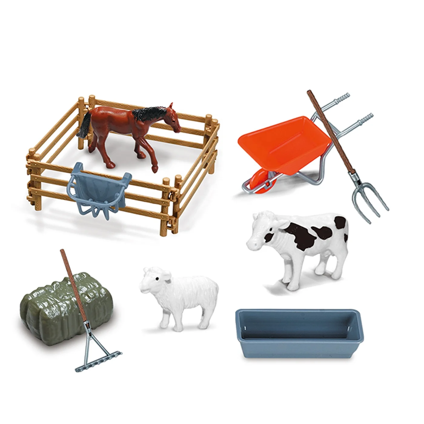 KUNYANG low price simulation horse ranch children pretend play house game educational mini plastic kids custom farm toys