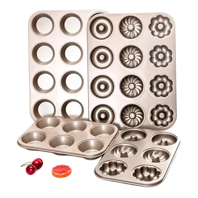 Best Seller 6 Cups /12 Cups Muffin and Cupcake Pan Non-Stick Carbon Steel Bakeware
