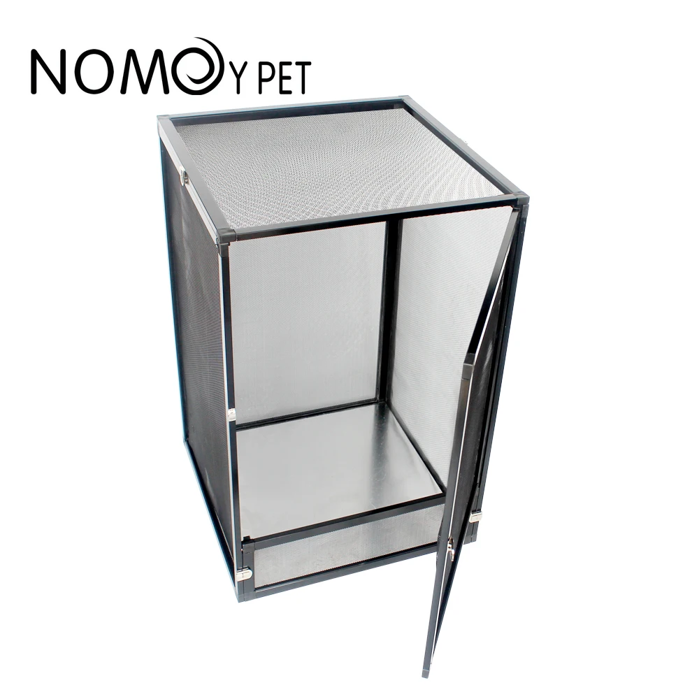 NOMOY PET wholesale hot sale large size aluminium alloy reptile screen cage enclosure metal terrarium for reptiles