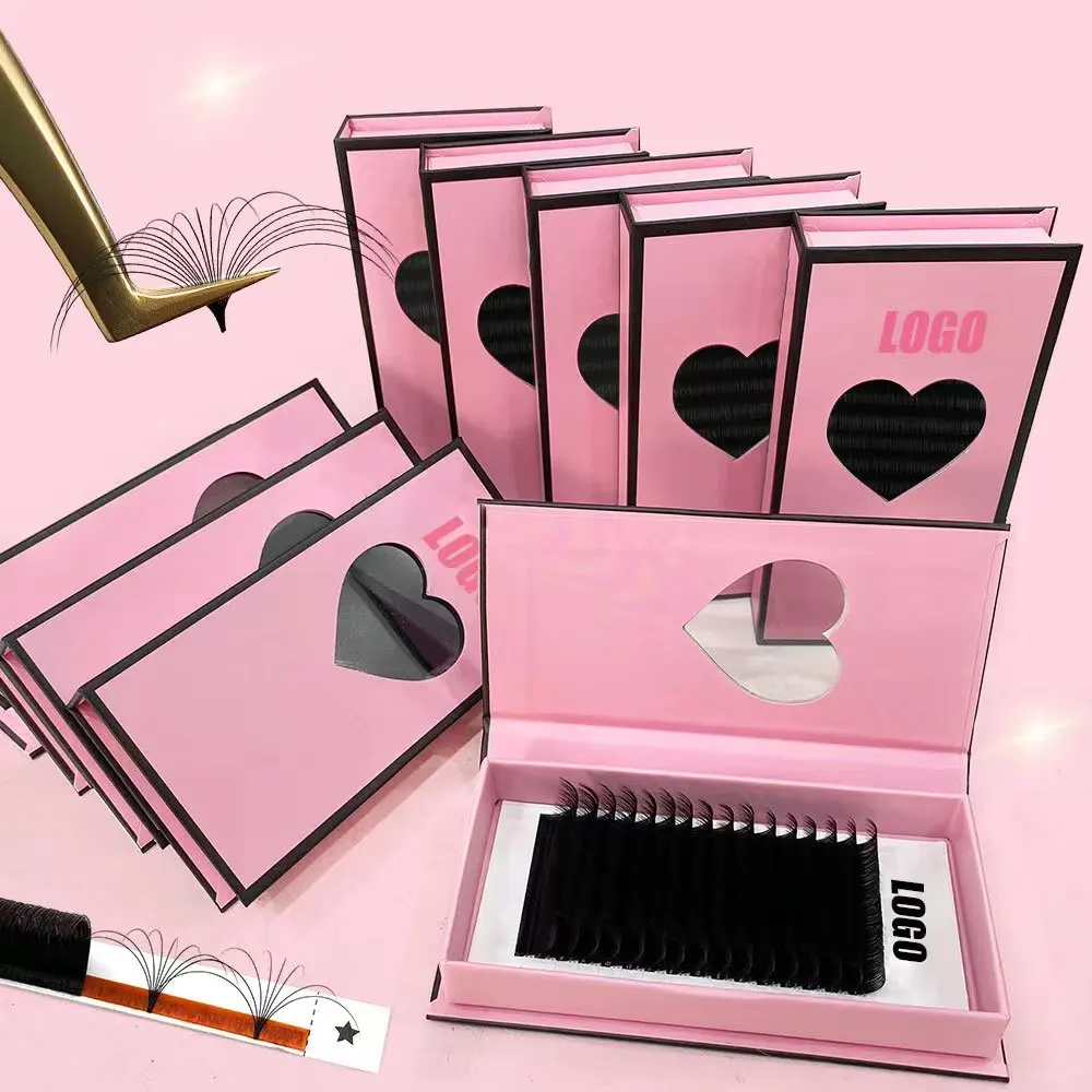 Soft volume eyelashes extensions 0.03 0.05mm cashmere easy make fans mega with customize logo lash supplier