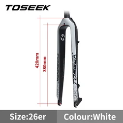 Original Production Toseek Straight Disc Brake 9*100mm Qr5-Color Bright Cursor Xc Rigid Bike Front Fork Carbon Fork Mtb