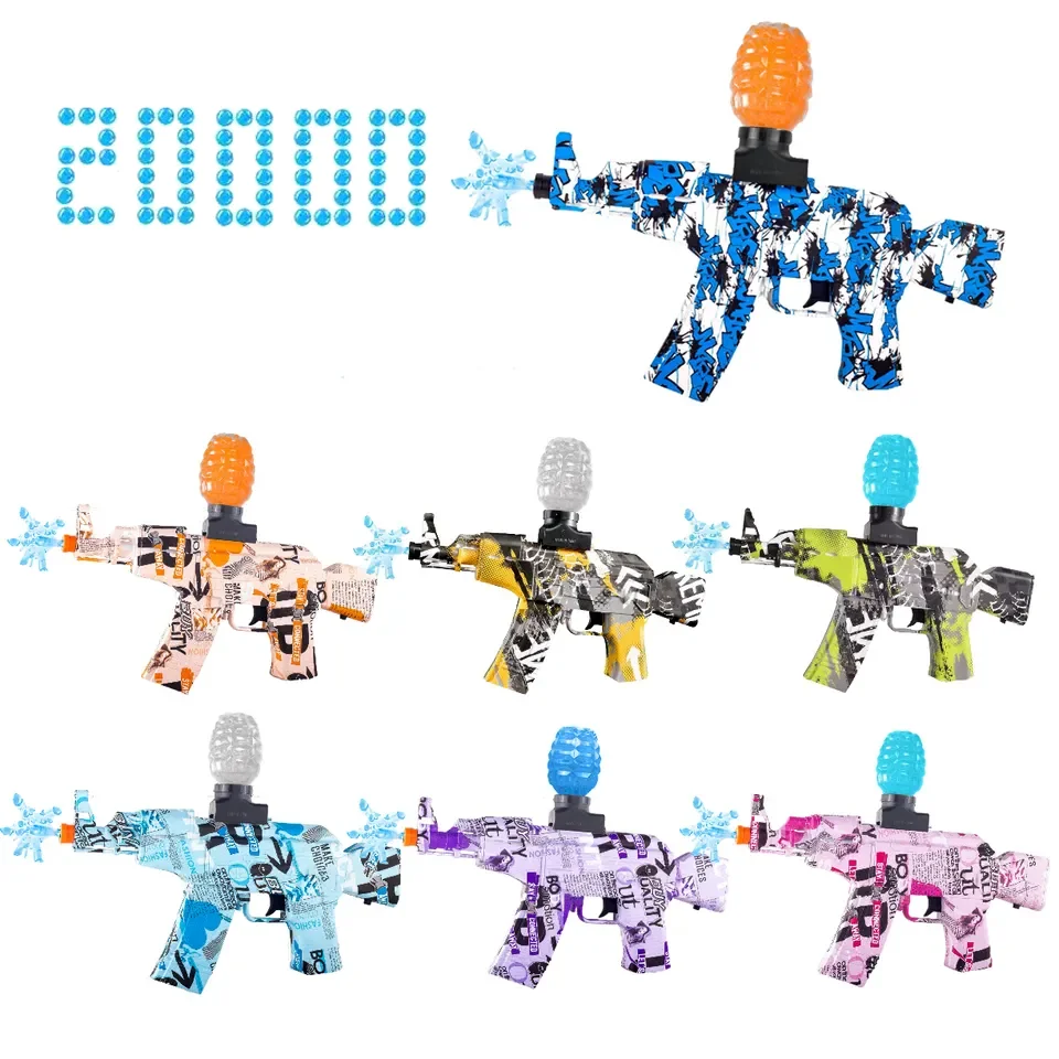 2023 Yoou Gel Gun Rechargeable Electric Akm 47 M4 Water Gel Blaster With Gel Blaster Beads