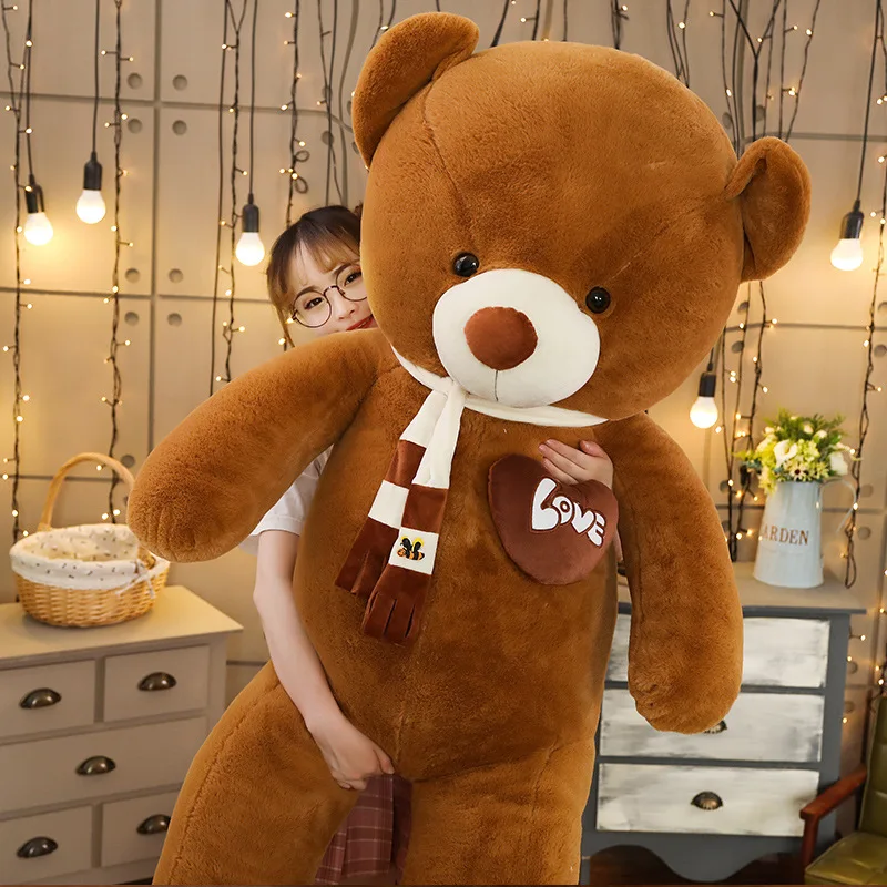 Новинка 2024 подарки на День Святого Валентина милый плюшевый мишка оптовая продажа мягкая детская игрушка с логотипом заказ сердцем