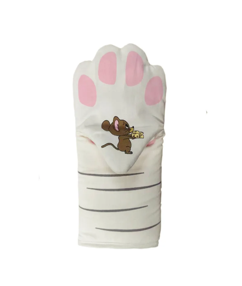 Wholesale funny cute cat oven glove baking insulation cotton oven mitt