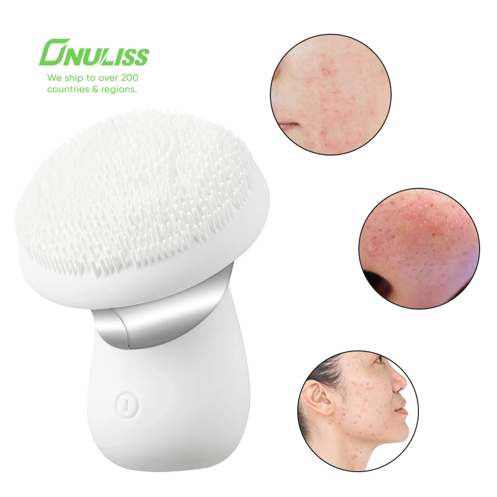 Аккумуляторная щетка для чистки лица Водонепроницаемый глубокое очищение пор мини-очиститель для лица