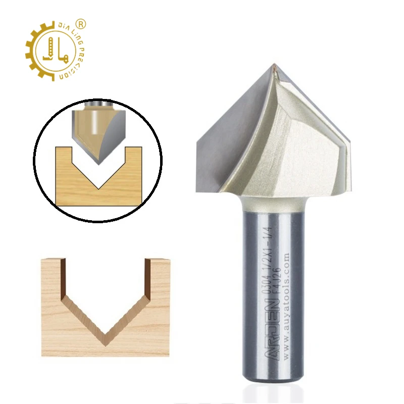 Arden 90 Degree V Groove Router Bit CNC Milling Cutter CNC V Bits For CNC Router