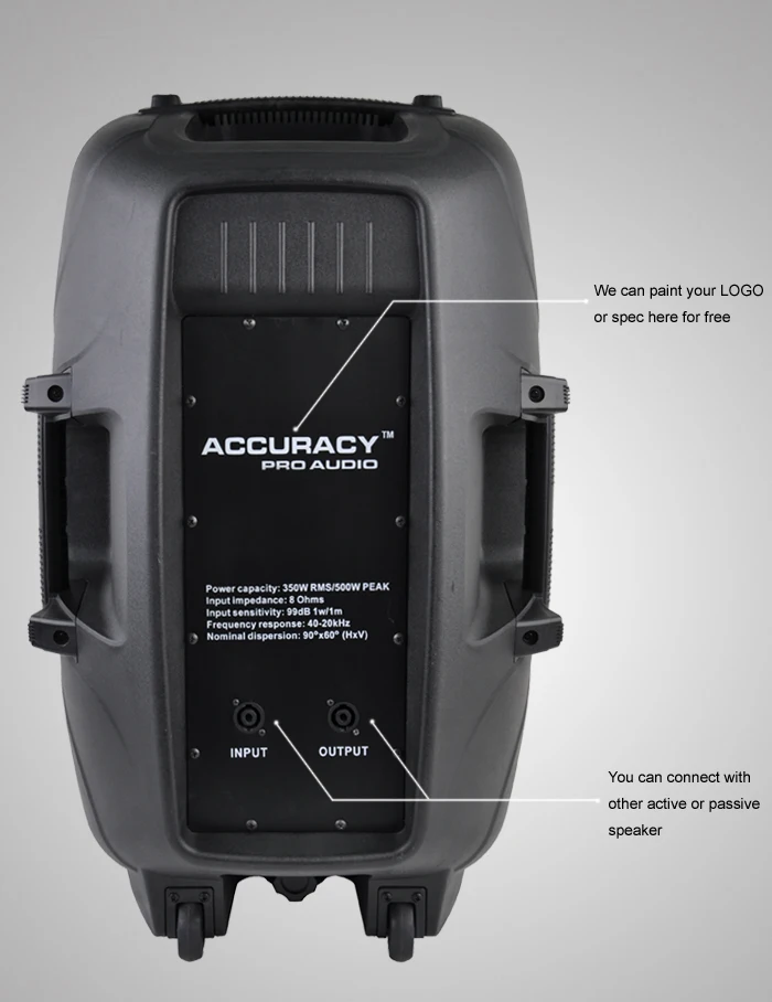 Accuracy Pro Audio PMK15 15-Inch 350W Best Plastic Passive Speakers for Indoor/Outdoor DJ Use