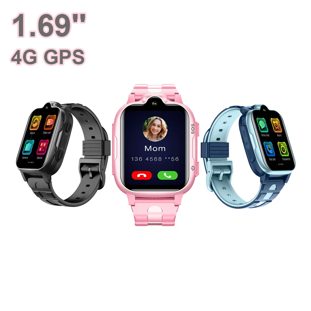 New hot selling Smart watch kids 4G video call K15 SOS GPS tracker 1.69 inches big size screen smartwatch kids boys smart watch