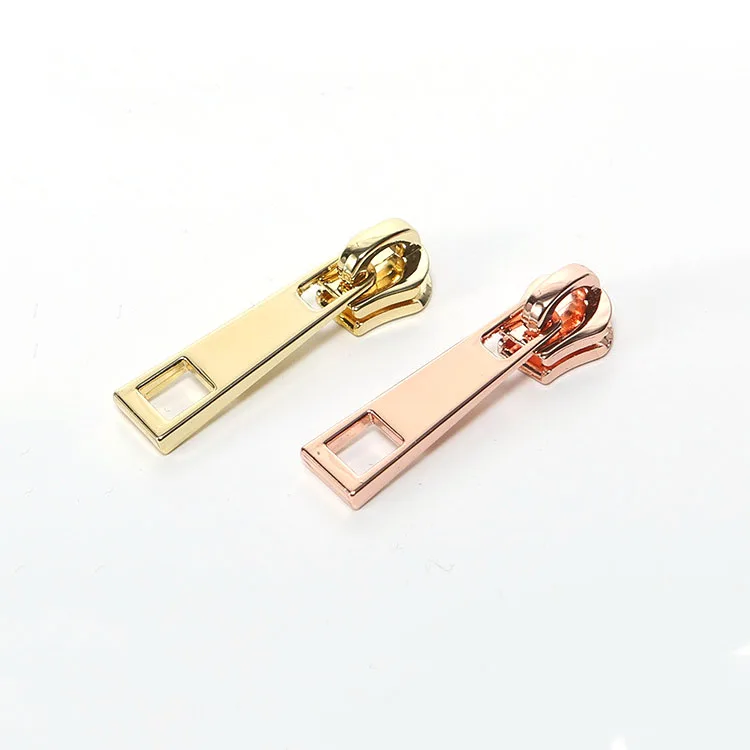 Wholesale Luxury Zipper Sliders Size 5 High Quality Metal Puller Plating Gold Zipper Sliders