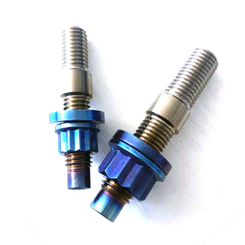 Gr5 Titanium Exhaust Manifold Studs nut washer kit M10 M14 For Motorcycle