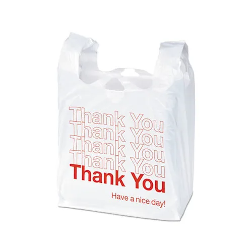 recyclable HDPE LDPE plastic shopping take out t shirt bags for supermarket  grocery carry