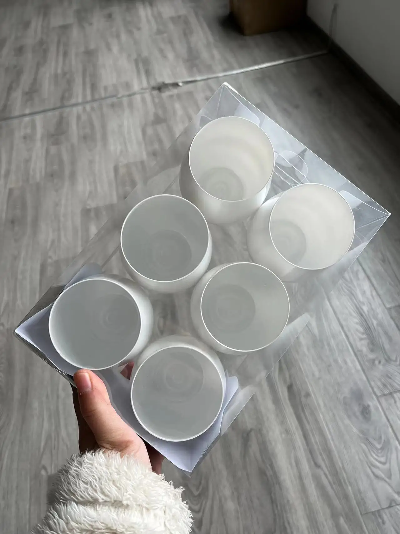 12 Oz White Stemless Plastic Wine Glasses stemless, Disposable Plastic Wine Glass Plastic Unbreakable Champagne Glasses