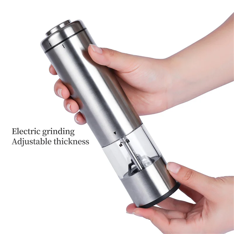 Electric Spice Mill Pepper Grinder Stainless Steel Automatic Salt and Pepper Shaker