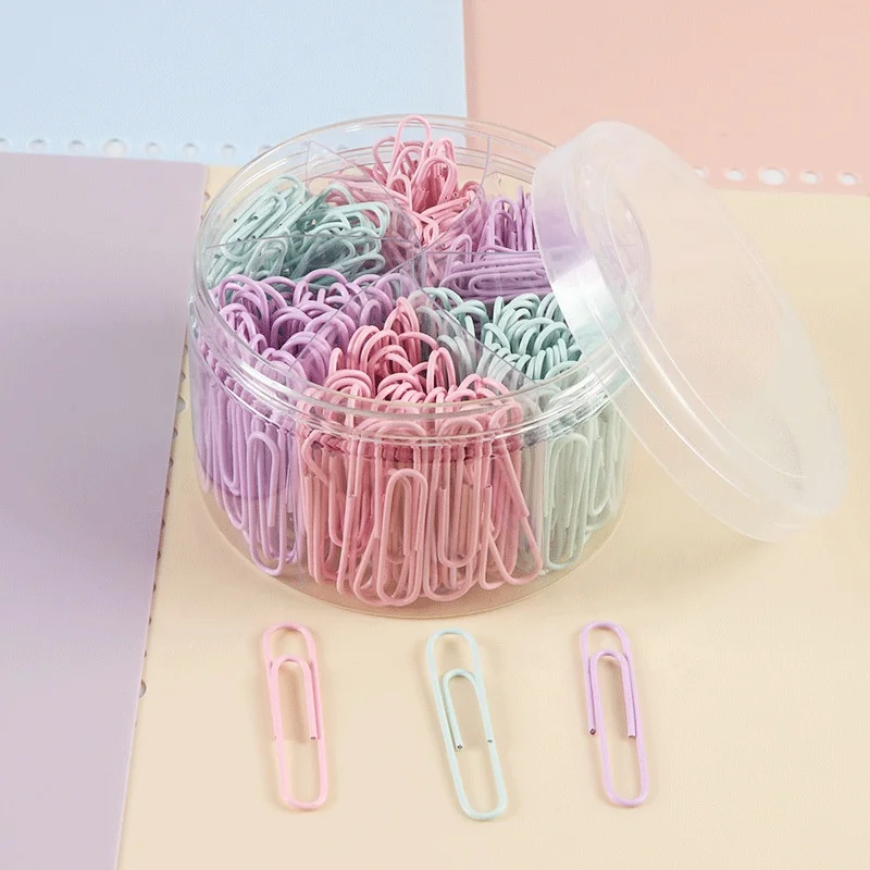 PVC Free Color Coated Paper Clips Office Paper Clamp Paper clips for Office School and Personal Use
