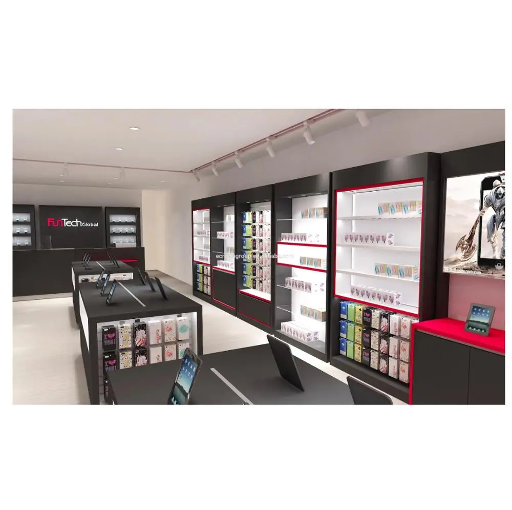 
Mobile Phone Shop Interior Display Showcase Design laptop store furniture  (62334158930)