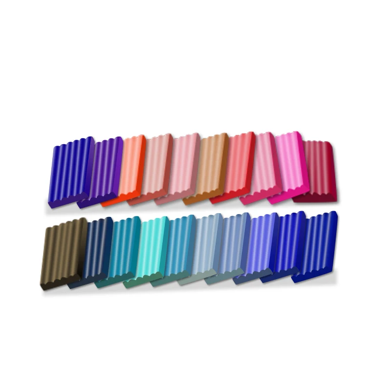 24 colors Non-Toxic Eco-friendly air dry oven bake polymer modeling blocks sculpting clay kit Tools DIY For Kids