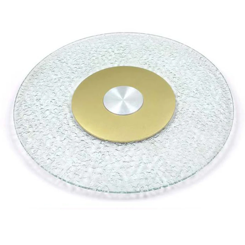 MoMA Hotel Banquet Large Luxury Tempered Glass Lazy Susan Dining Table