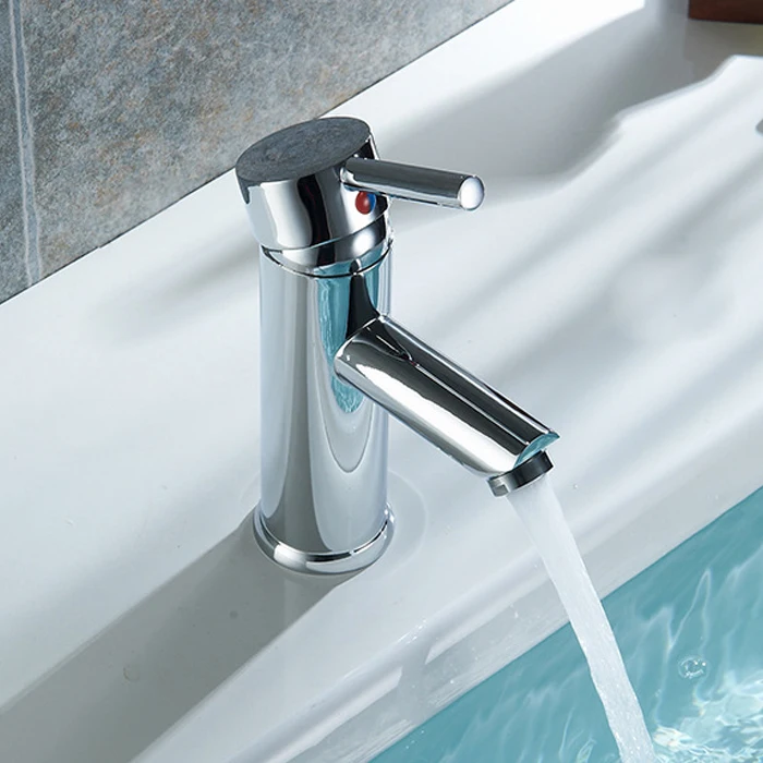 Санузел современный Высокая медь хром Одно Отверстие Умывальник кран латунь одной ручкой дешевые раковины для ванной комнаты Смесители