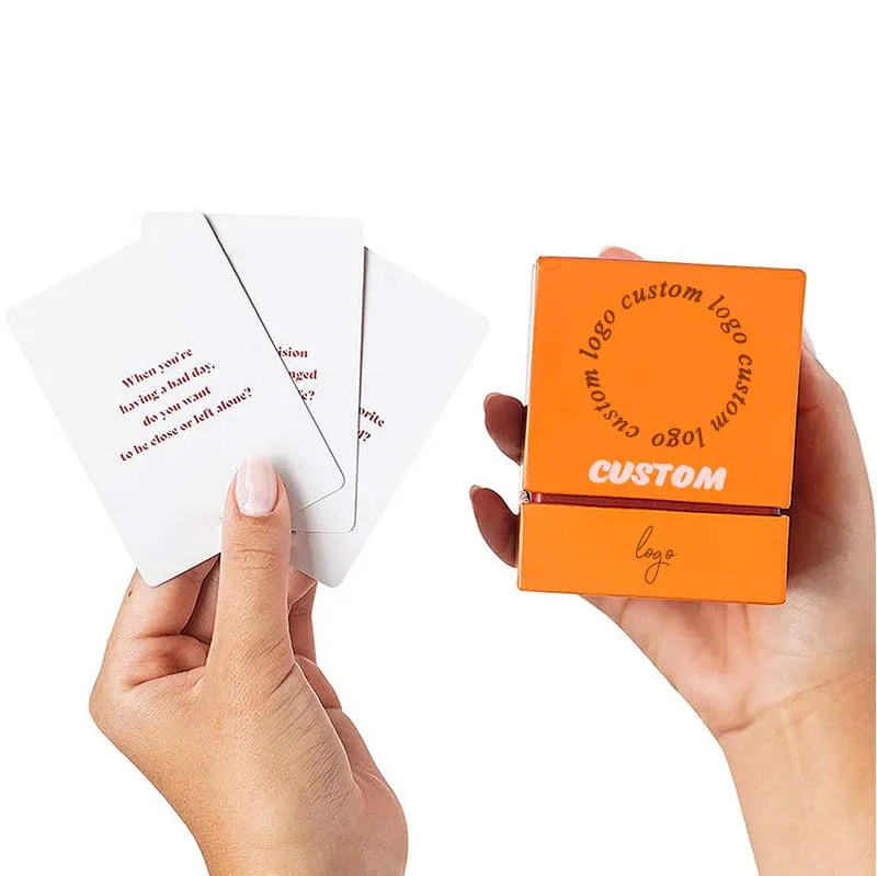 Custom Logo Printing Adult Questions Game Cultivates Relationship Date Conversation Cards Game
