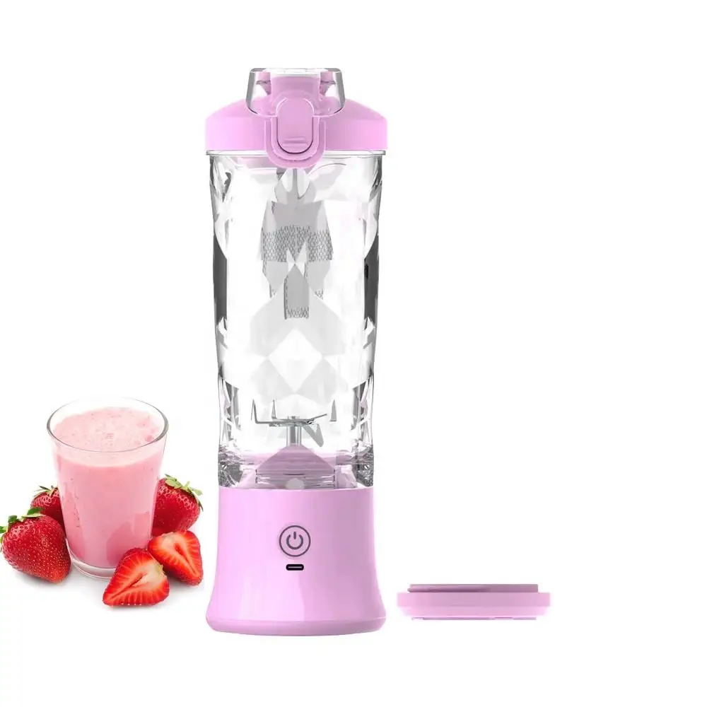 Portable Mini Electric Juicer Blender Personal Rechargeable New Machine Fruits Car Hotel Outdoor USB Power Push Button Household