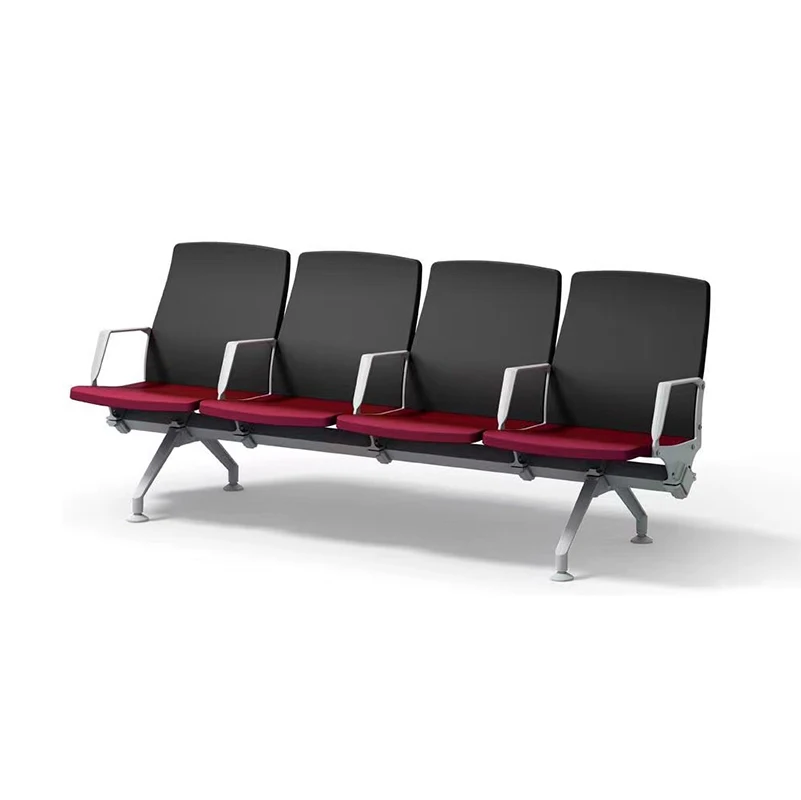 Customized professional Pu Padding Airport Lounge Chairs Airport Bench Waiting Seating 3 Seater