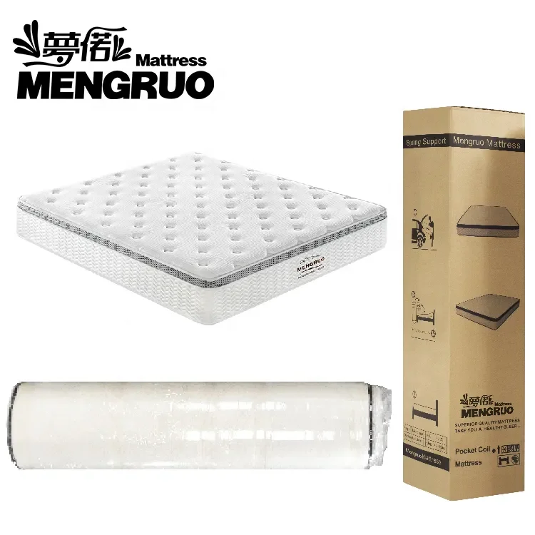 Super Soft hotel bedroom furniture memory foam mattress queen luxurious natural latex king size pocket coil spring mattress