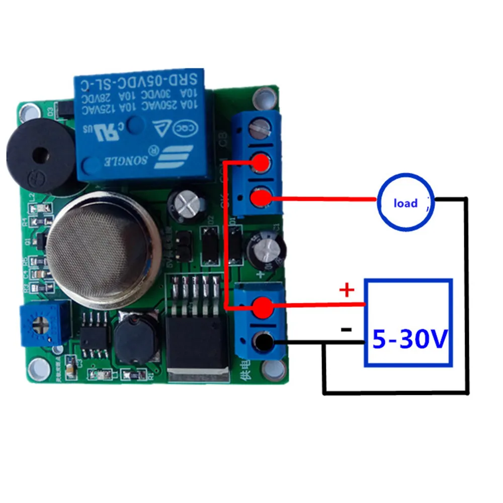 Taidacent DC 5V 9V 12V 24V Carbon Monoxide Gas Detector MQ2 MQ-2 Smoke Detector Sensor Module