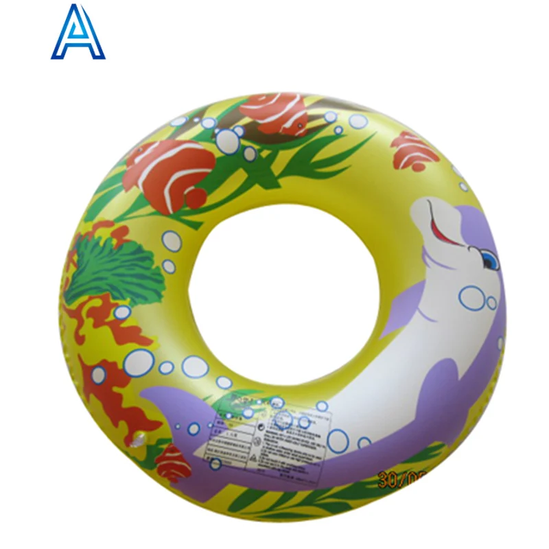 Factory price high quality cheap durable customize printing PVC inflatable swimming tube swim ring for life ring toy