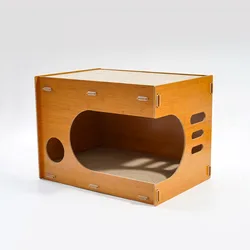 Manufacture Cat Scratcher Corrugated Cardboard Cat House