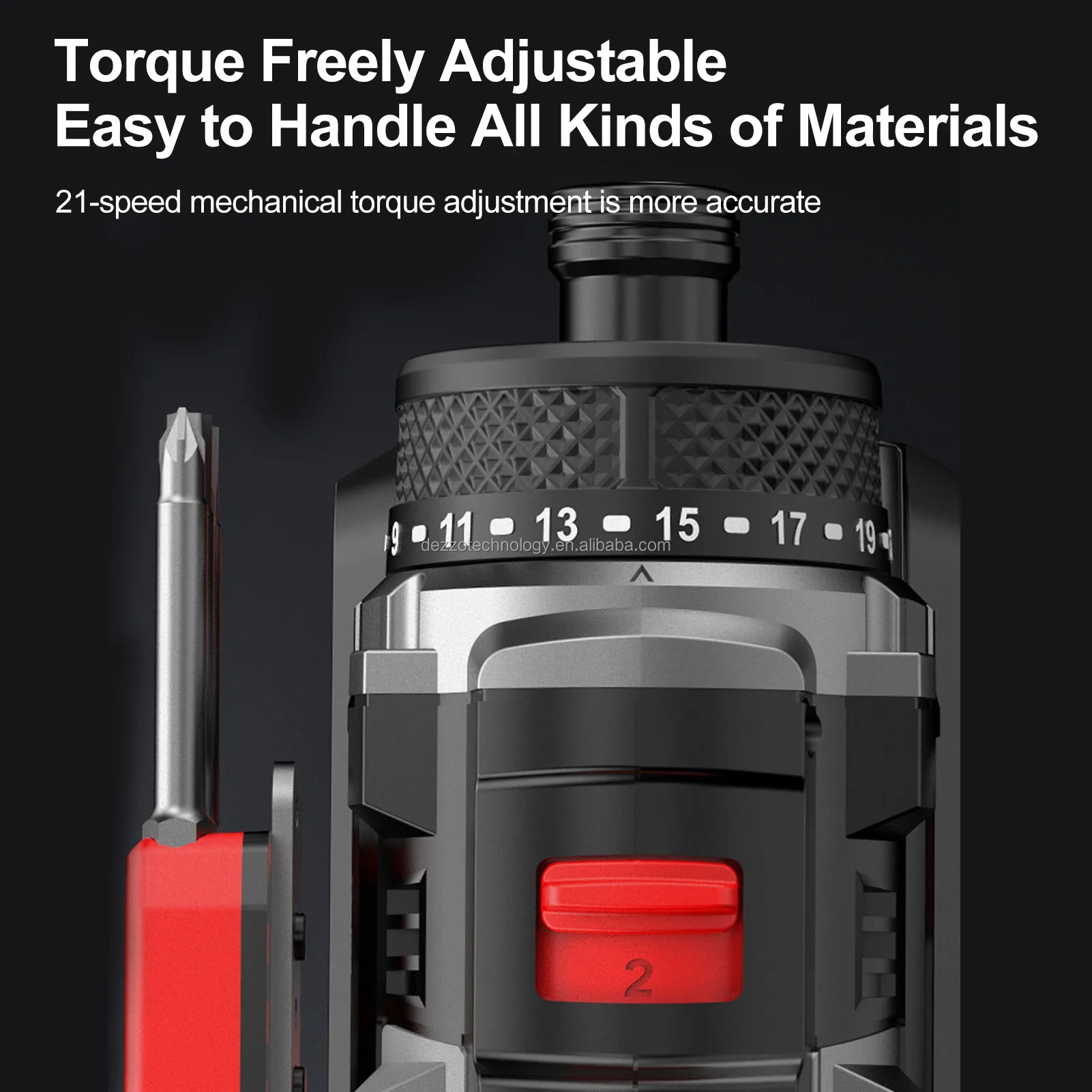 16.8V Brushless Power Screwdriver + Hammer 45Nm 1600RPM Lithium Screwdriver Tool Kit Electric Screw Driver for Wood 2 Batteries