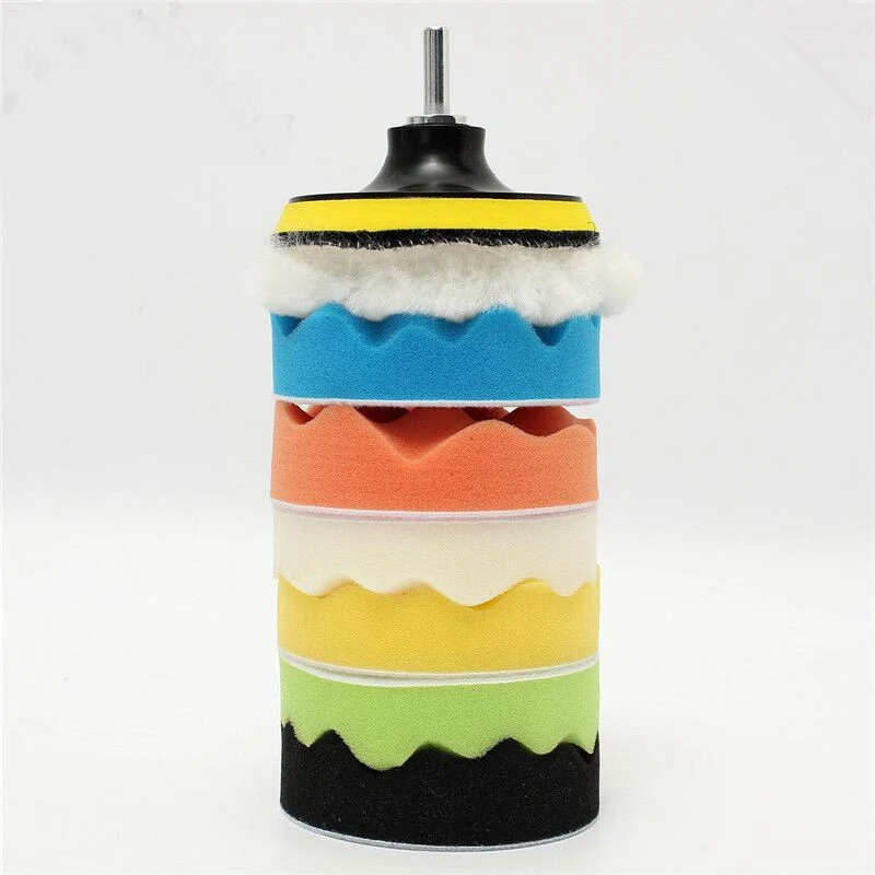 Прямая продажа с завода, автомобильный комплект из губчатой шерсти, сухой набор, ручная полировка из пенопласта, 125 мм, полировочные колодки