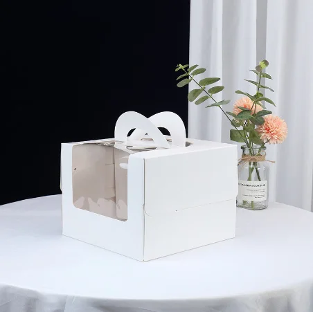 10 X 10 X 8 Custom Cake Boxes With Logo Rectangle Cake Box Supplier For Tall Cake Packaging