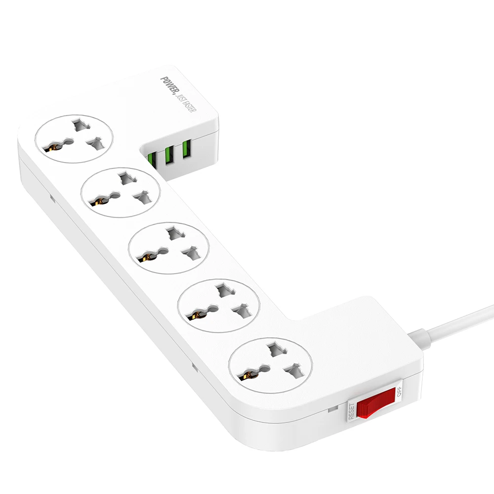 Блок питания LDNIO Management SC5309 с 5 розетками и 3 USB-портами 1