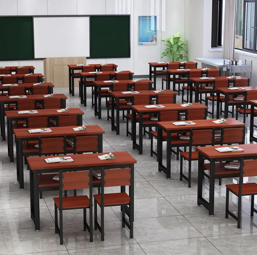 Modern School and University desks and chairs Wholesale Price Metal Classroom Benches Chairs Desks for Hall Use