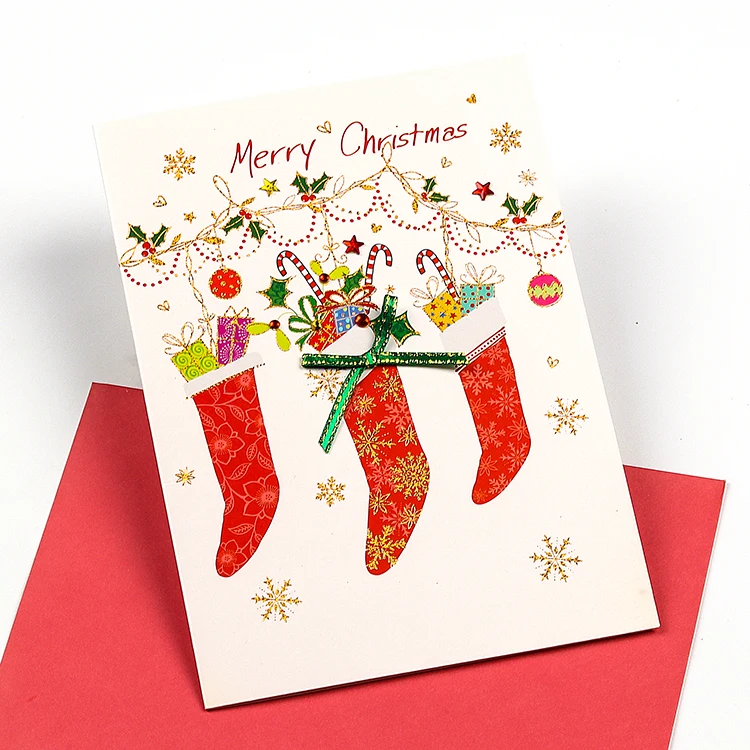 Подарочная открытка с рождественской елкой на заказ поздравительные открытки ручной работы