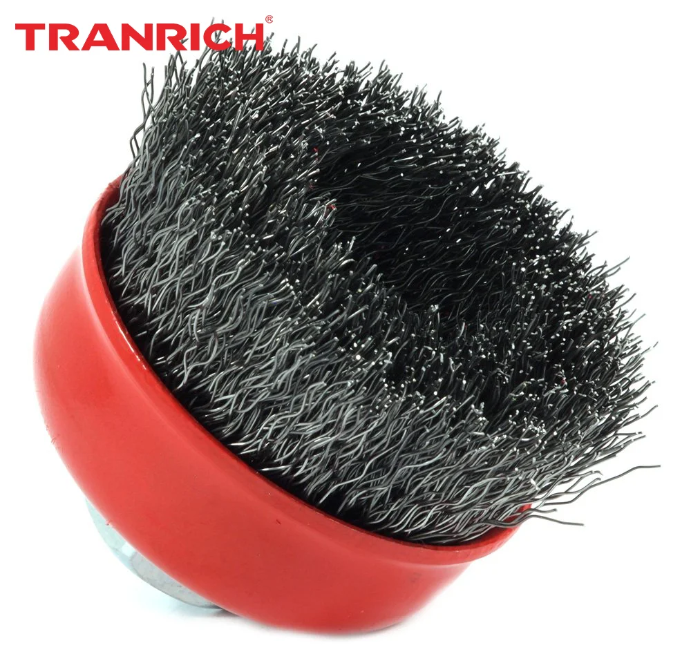 For Angle Grinder M10, M14, M16, 5/8'-11 Thread 3-9inch Steel/Stainless Steel Crimped Wire Cup Brush