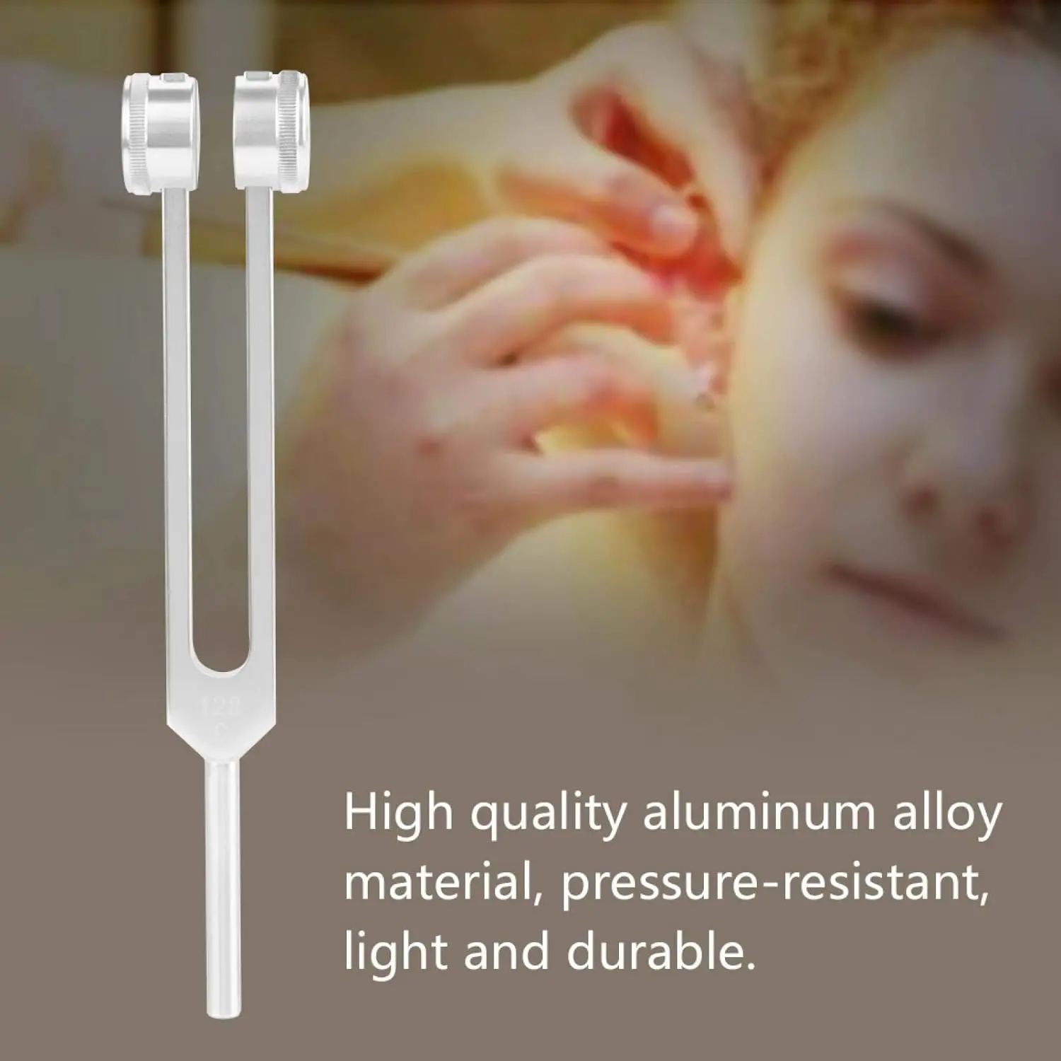 128Hz Aluminum diagnostic ear Tuning fork Medicine Chakra Hammer Ball Vibration acoustic tool Clinical neurosensory diagnosis