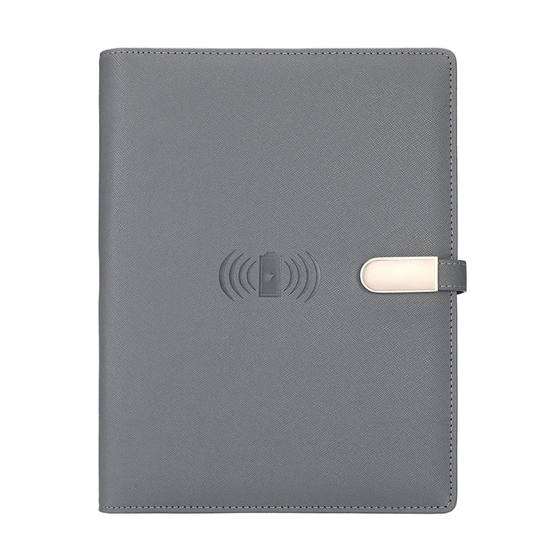 Hot Selling Custom Led Light Logo A5 Size 8000Mah Wireless Power Bank Diary Notebook With Usb
