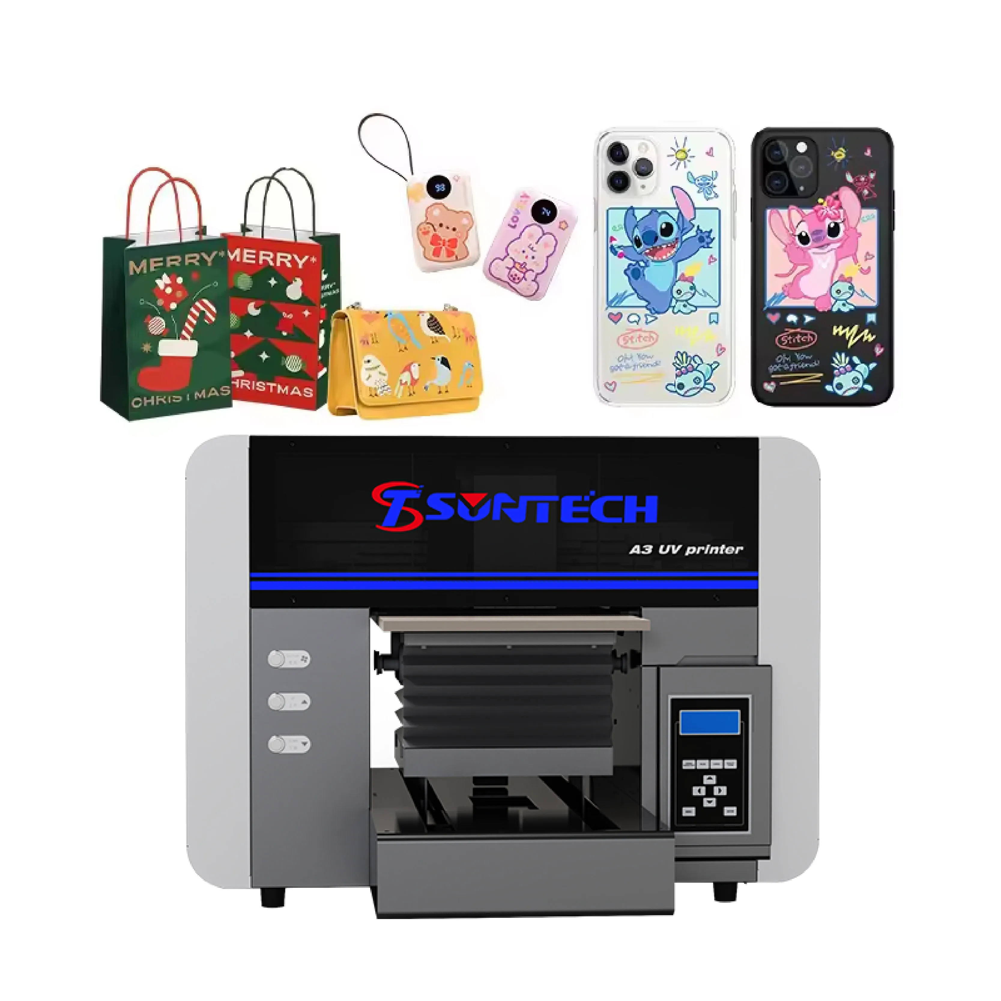 New XP600 Printhead UV flat printer Auto A3 Size UV flatbed varnish printer for Sticker phone case bottle glass metal sticker