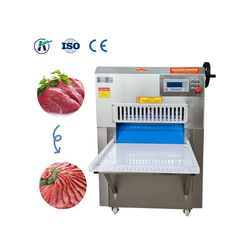 Factory price  High speed Fully automatic User-Safe  mutton beef cutting machine frozen meat slice machine chicken fillet slicer
