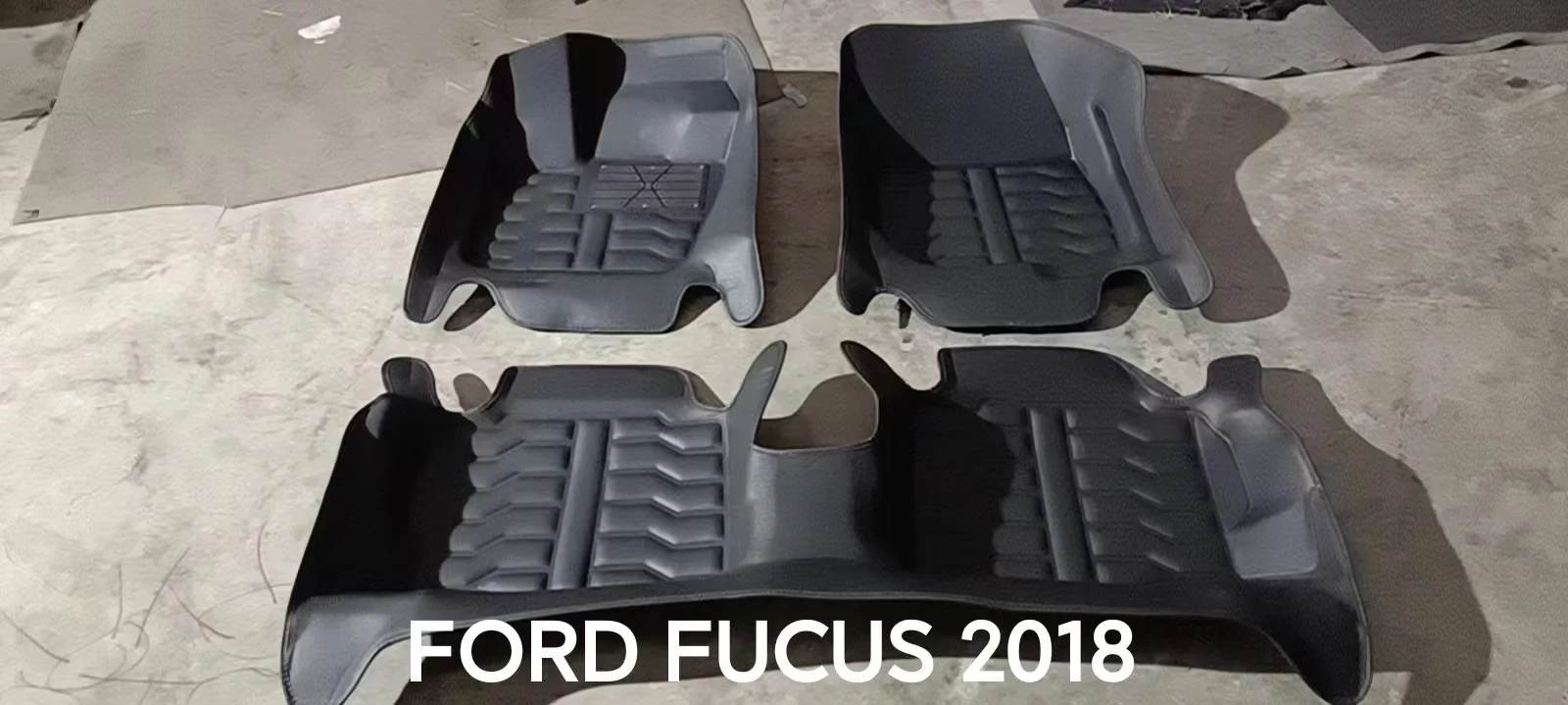 5D Customized waterproof anti-slip leather 5d car floor mats 5D car mat use for Ford Focus 2018