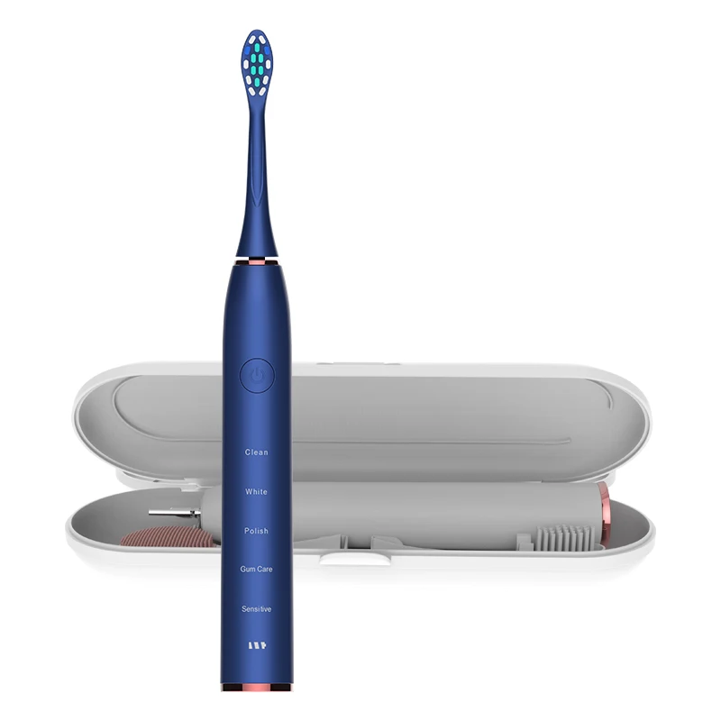Waterproof oral cleaning sonic travel electr toothbrush with