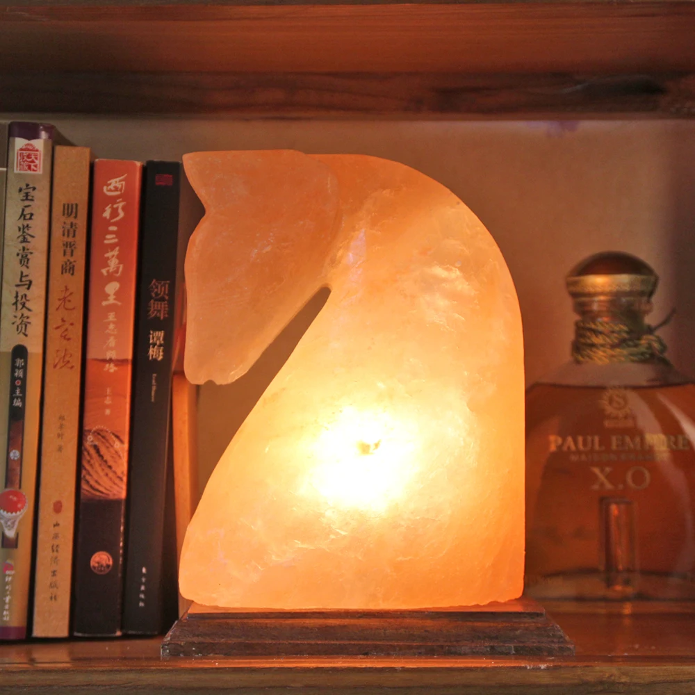 Оптовая продажа пакистанской гималайской каменной соляной лампы ручной работы в форме лошади