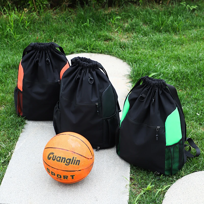 Customized Casual Sports Drawstring Backpack Multifunctional Drawstring Bag Outdoor Large Capacity Basketball Backpacks