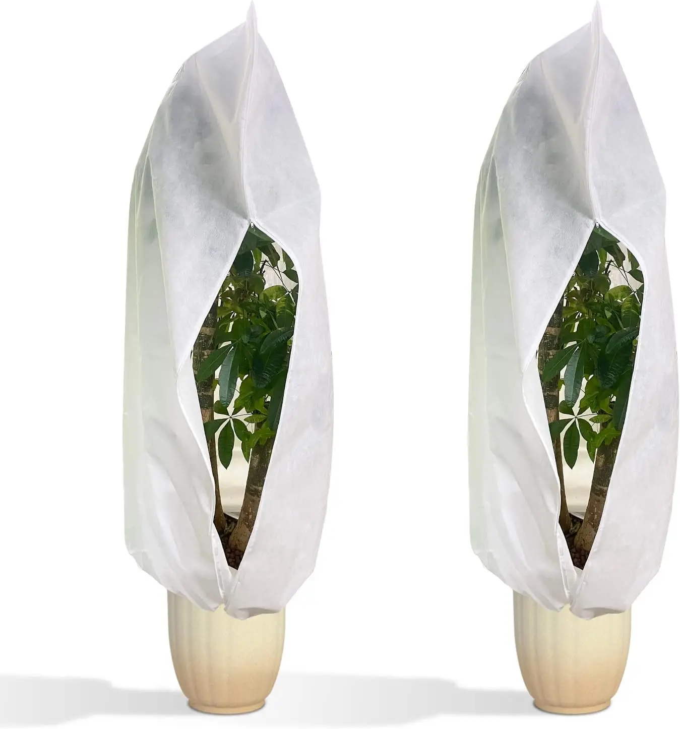 2 PACK Plant Frost Cover Bags  Large Size 180 cm x 120 cm Winter Plant Fleece Frost Protection Covers