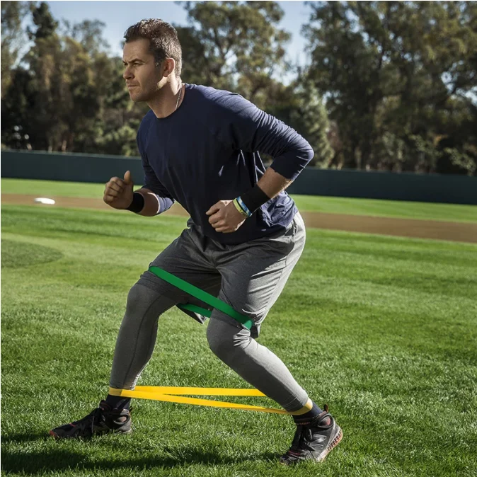 Resistance rubber band elastic band physical y exercise physiotherapy yoga band