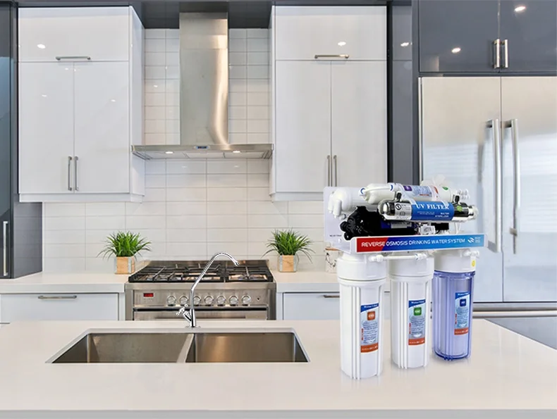 75 GPD 6-Stage Reverse Osmosis Drinking Water Filter with UV RO Water Purifier